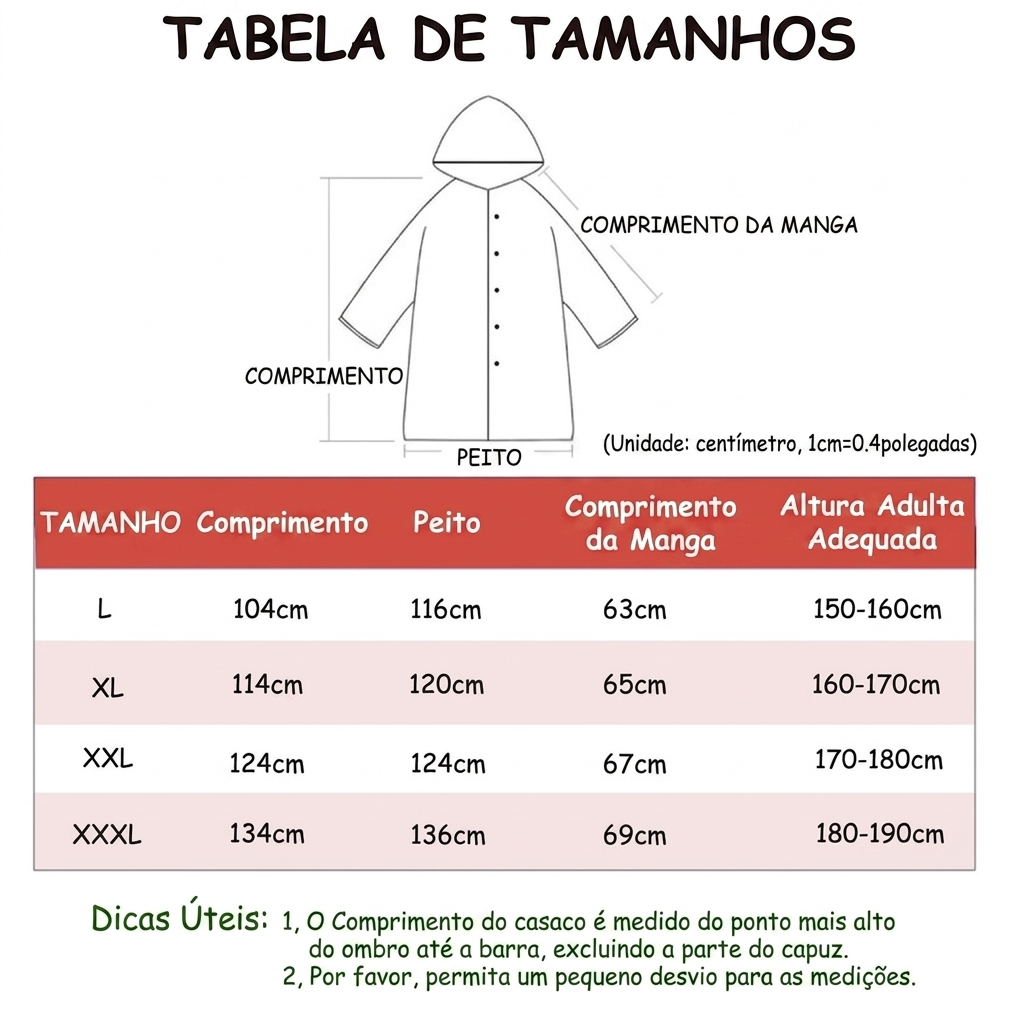 Sobretudo Impermeável