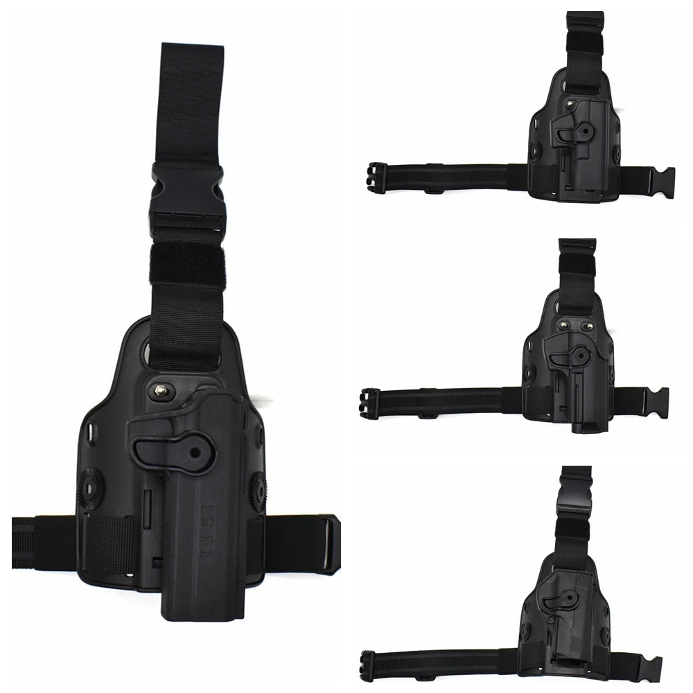 Coldre de Perna IMI para Pistola. Compatível com Glock 17, 19, Beretta M9, 92, 96, Colt 1911, Beretta PX4 Storm