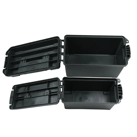 Caixa de plástico para armazenamento de armas e munição