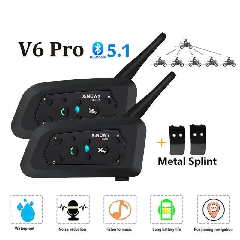 Intercomunicador Bluetooth para Capacete de Motocicleta com Alcance de 1200M XINOWY