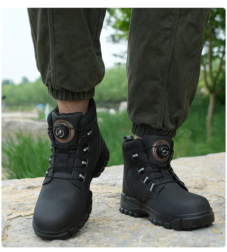 Botas de segurança impermeáveis em aço indestrutível Anti-Smash resistente a cortes