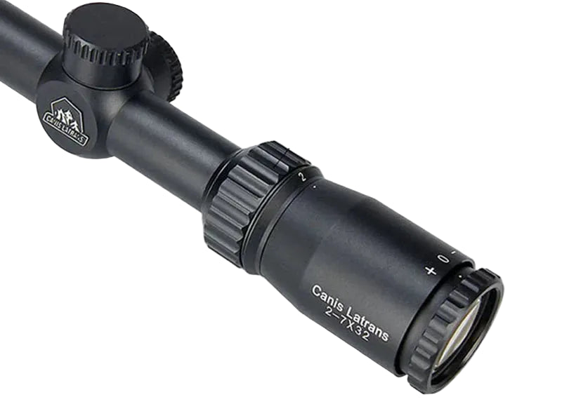 Mira telescópica Canis Latrans para caça lente óptica 2-7x32