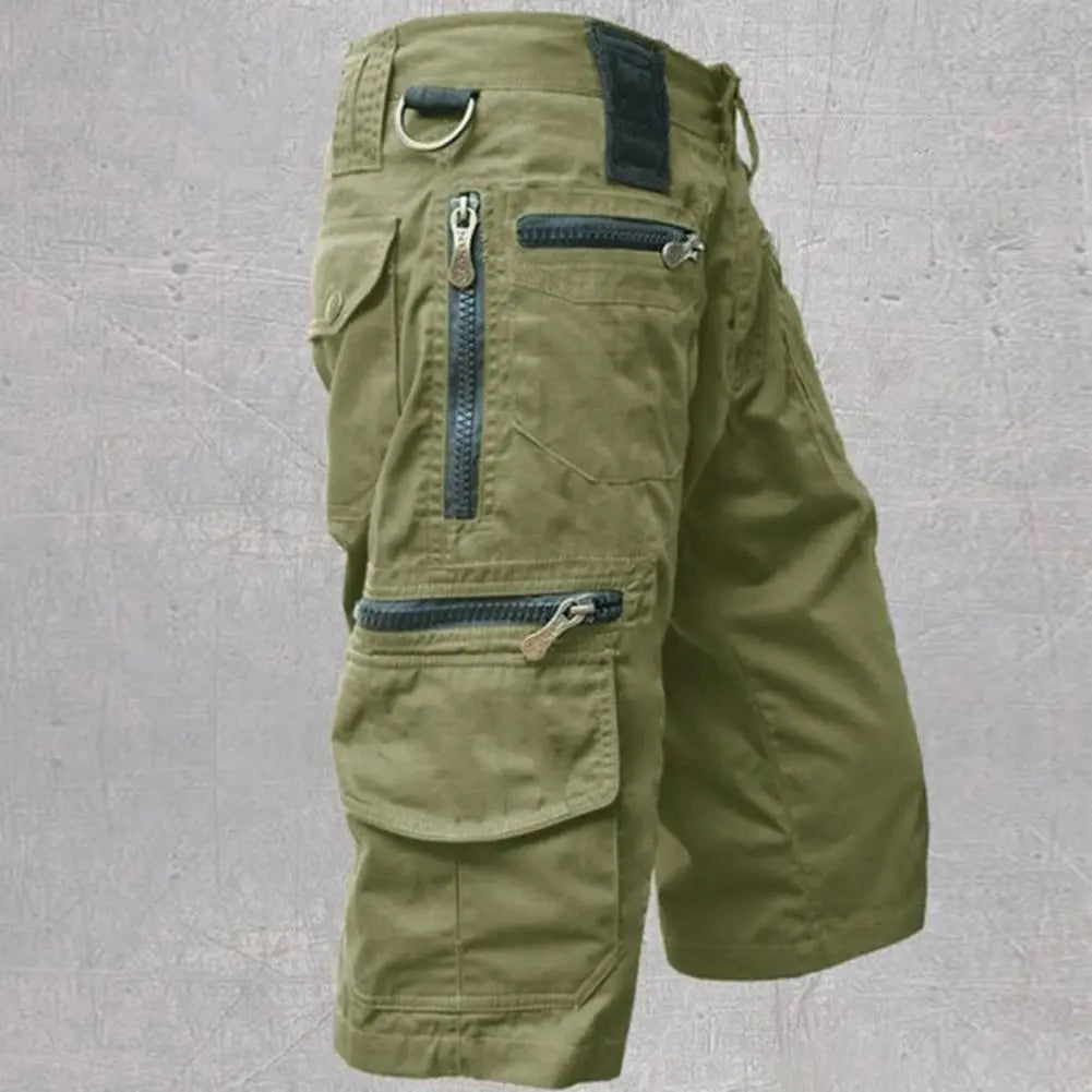 Bermuda tática masculina com bolsos múltiplos - ArmariaBr