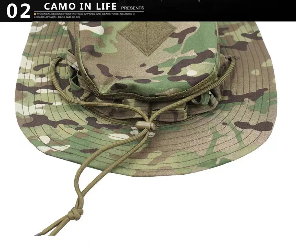 Chapéu camuflado para pesca e caminhada - Tamanho 60