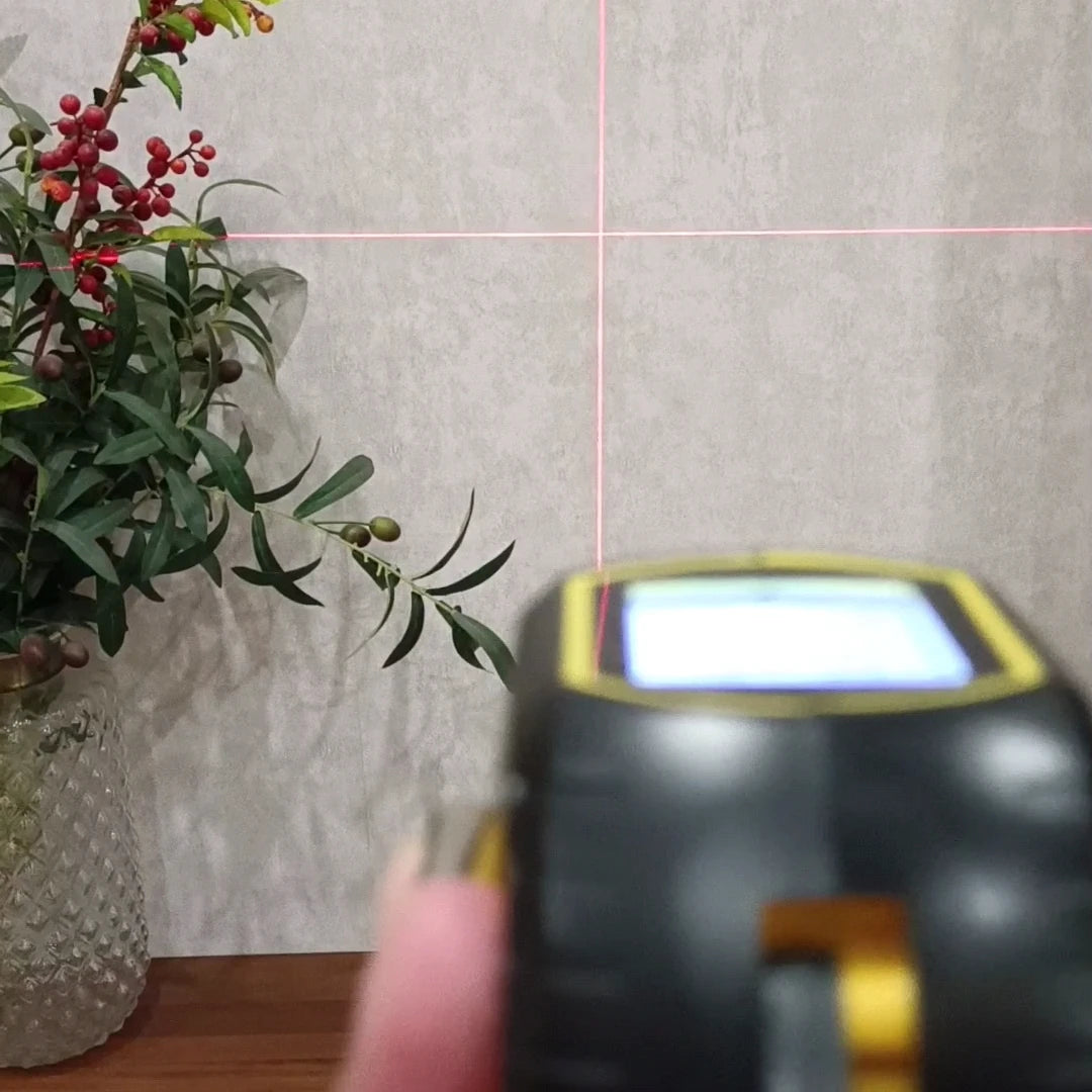 Fita métrica a laser 3 em 1 - Digital de alta precisão, Laser e Fita métrica de aço
