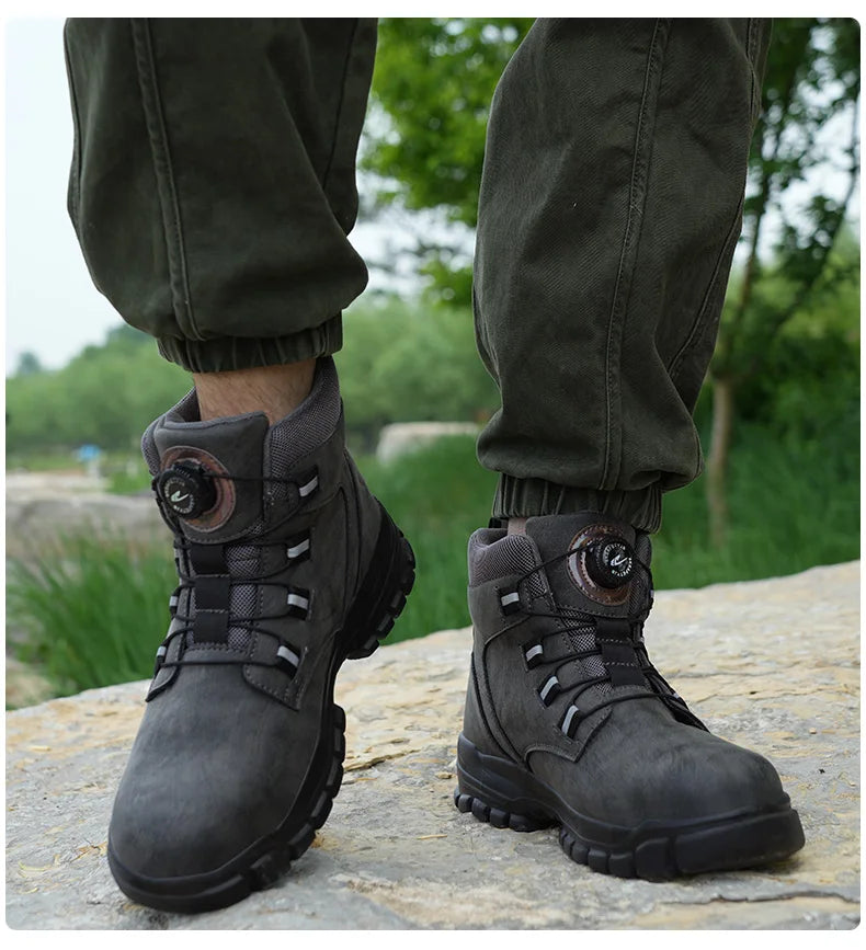 Botas de segurança impermeáveis em aço indestrutível Anti-Smash resistente a cortes