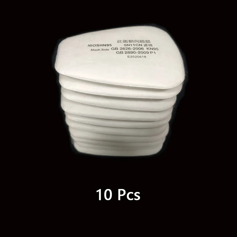Filtro de algodão para pó 5N11 Papel 501 Suporte para 3M 6001/6200/7502/6800 para pintura por pulverização química