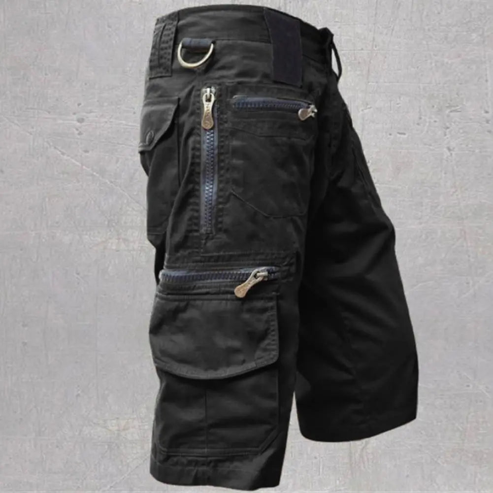 Bermuda tática masculina com bolsos múltiplos - ArmariaBr