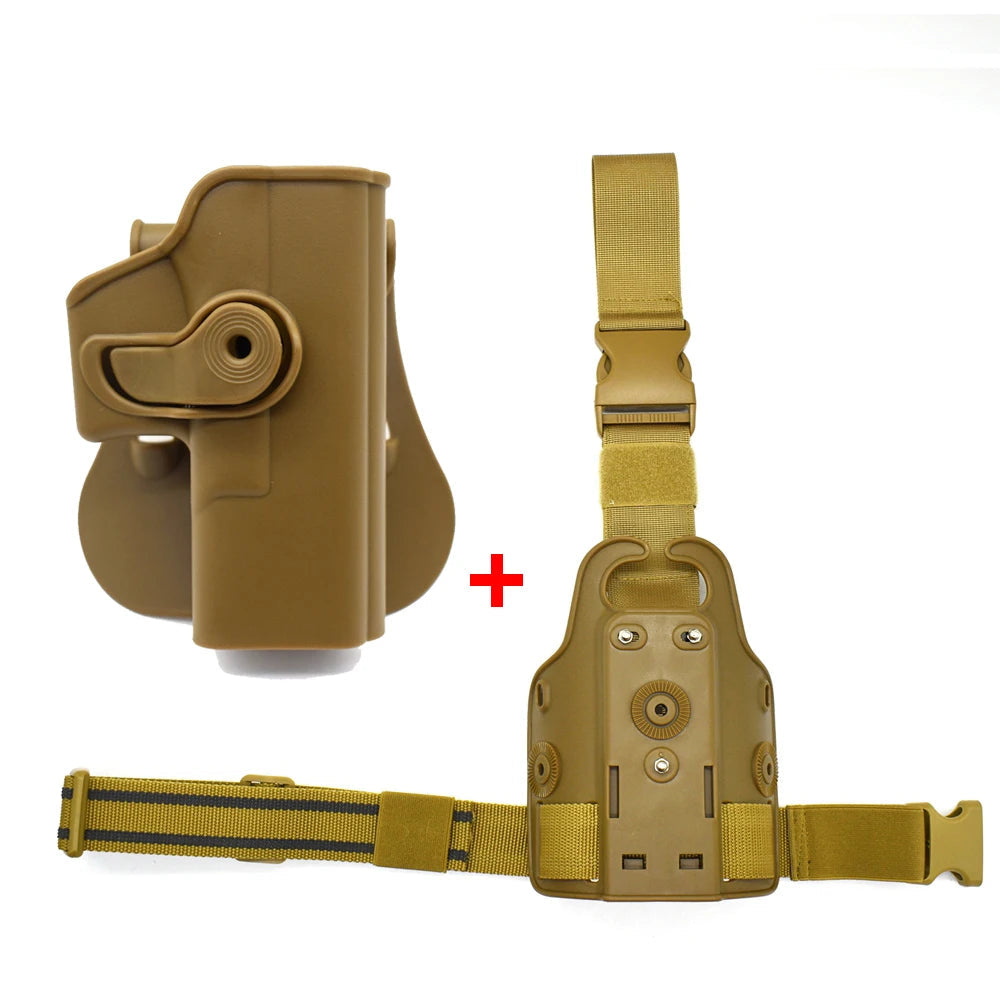 Coldre de Perna IMI para Pistola. Compatível com Glock 17, 19, Beretta M9, 92, 96, Colt 1911, Beretta PX4 Storm