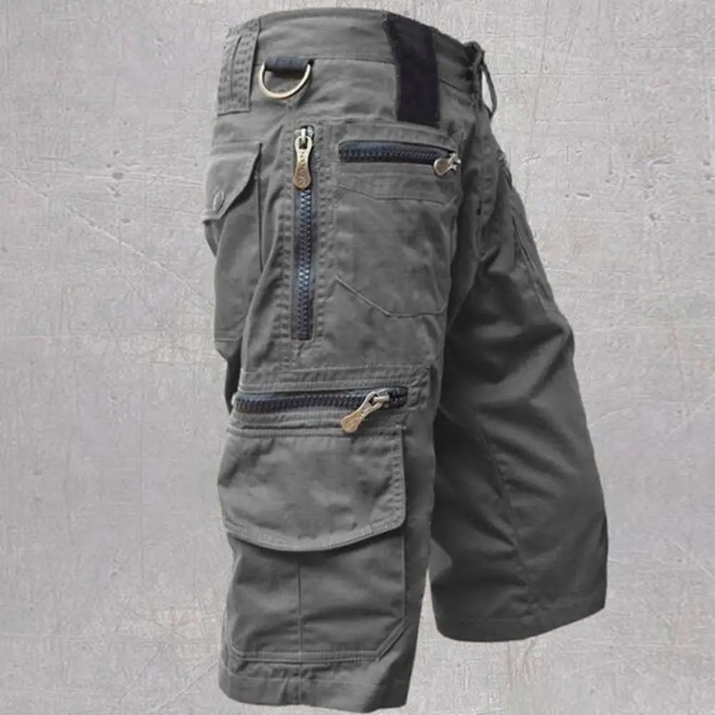 Bermuda tática masculina com bolsos múltiplos - ArmariaBr