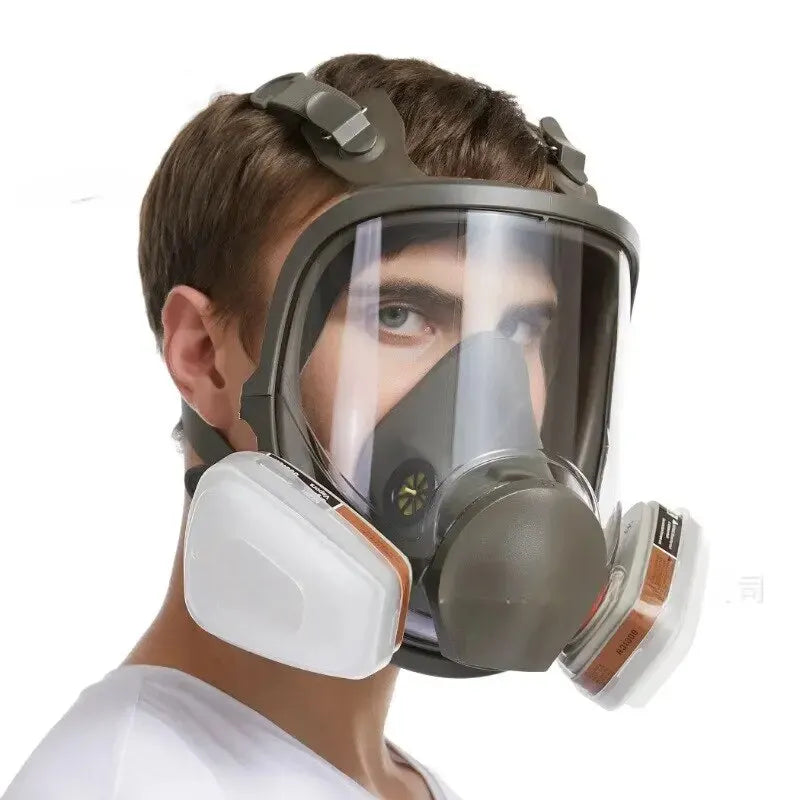 Máscara de gás antiembaçante 6800, pintura industrial, pulverização, respirador, filtro de segurança de trabalho, proteção facial completa contra formaldeído e poeira