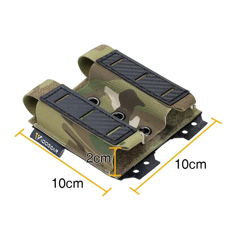 Porta Carregador Duplo IDOGEAR Fibra De Carbono, MOLLE, 9mm - ArmariaBr