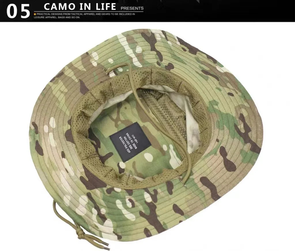 Chapéu camuflado para pesca e caminhada - Tamanho 60