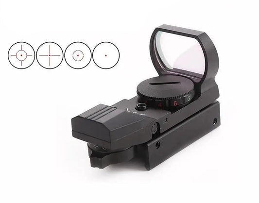 Mira holográfica de metal com quatro pontos variáveis