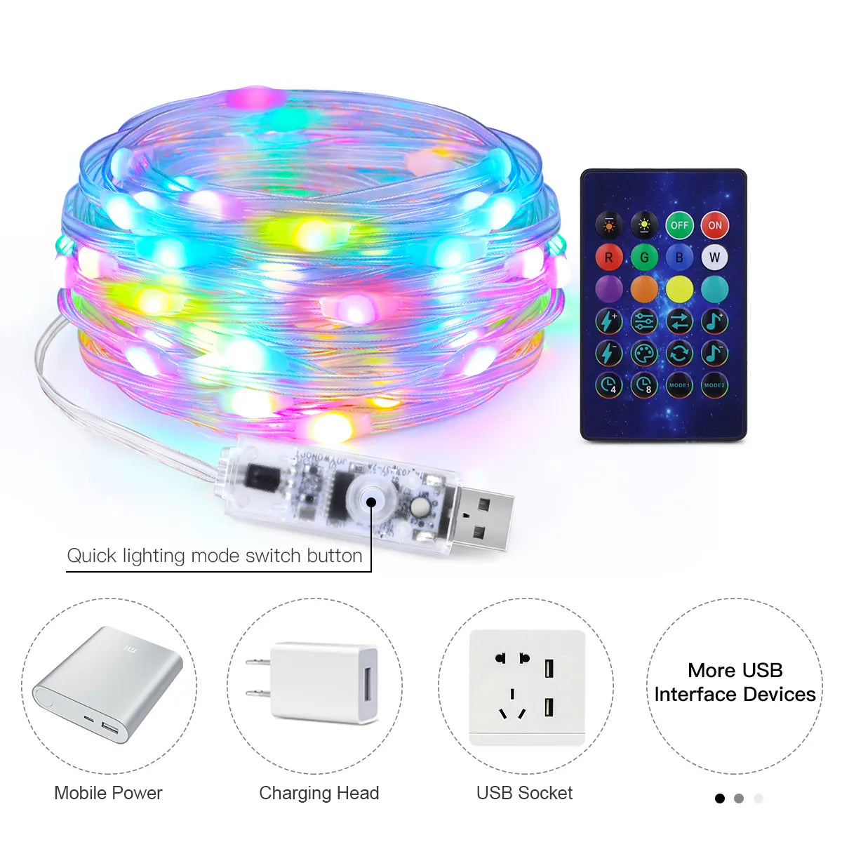 Corda Luz de Led com Bluetooth - ArmariaBr