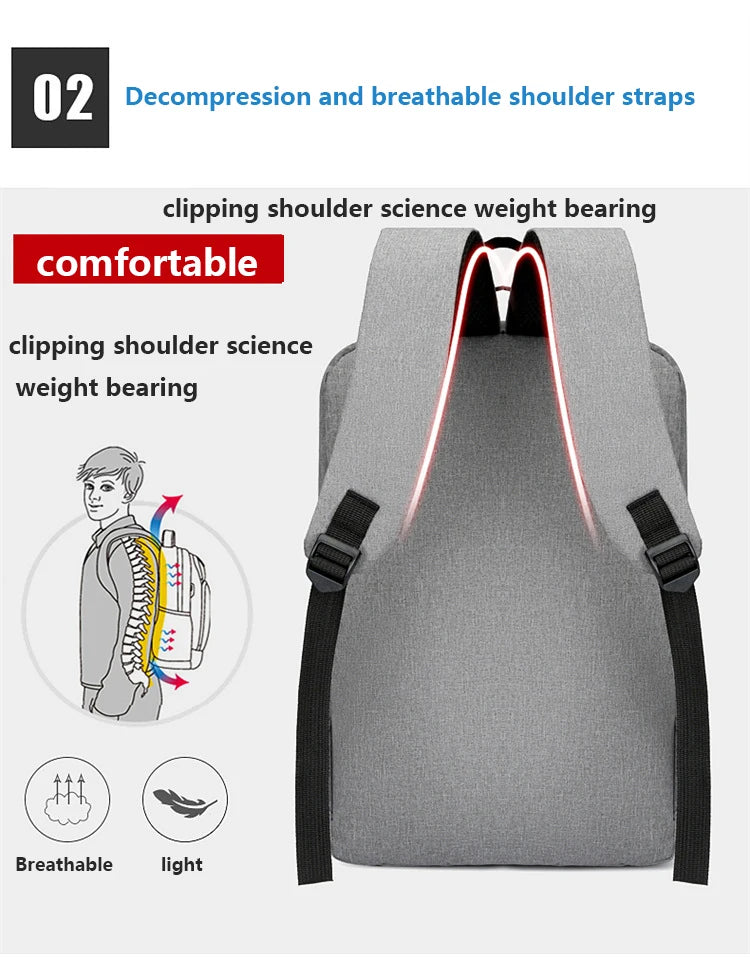 Mochila impermeável para laptop de 15,6"