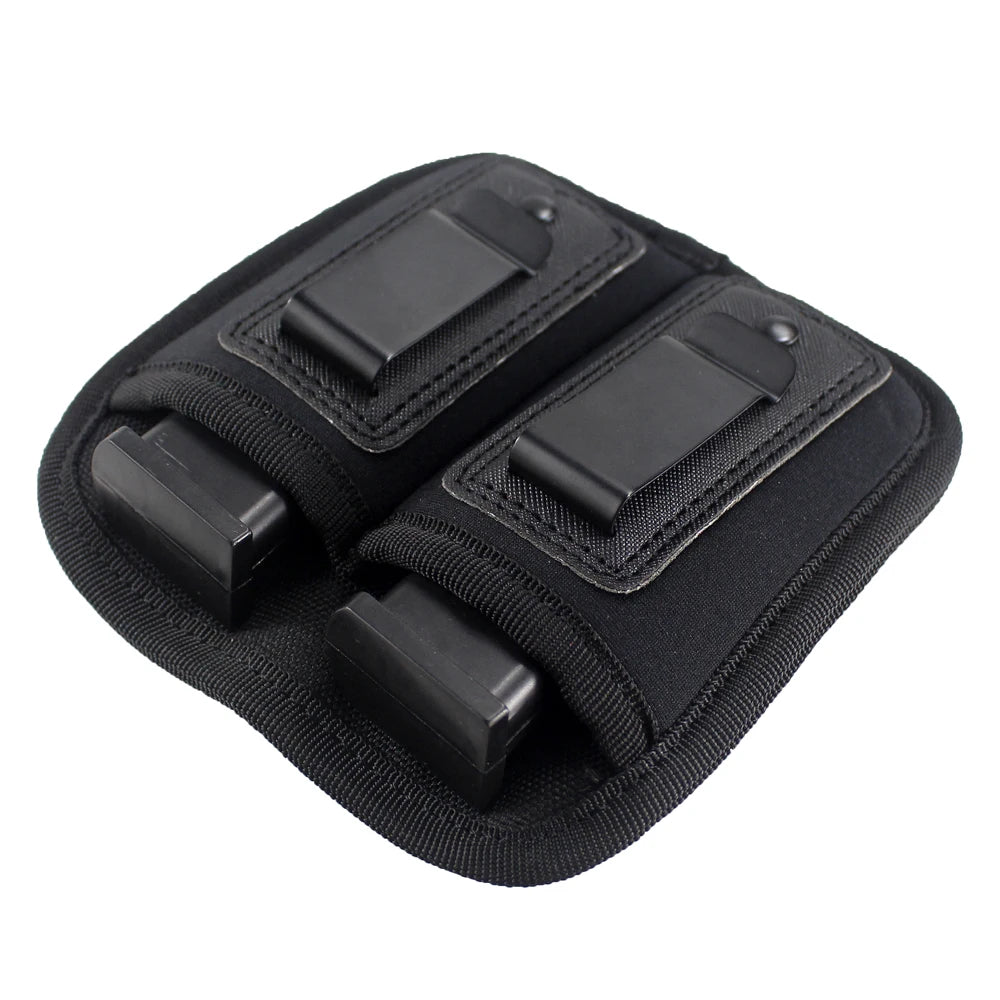 Coldre duplo para Carregador Velado com Molle e grampo do metal para 9mm .40 .45 .380 .357 - ArmariaBr