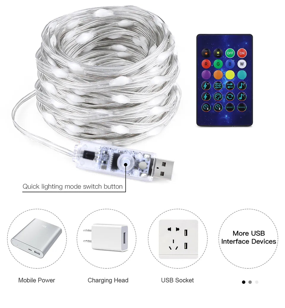 Corda Luz de Led com Bluetooth - ArmariaBr