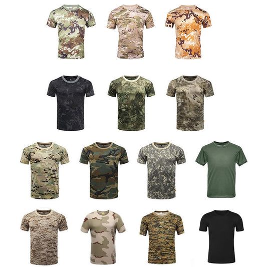 Camiseta 3D camuflada masculina gola O