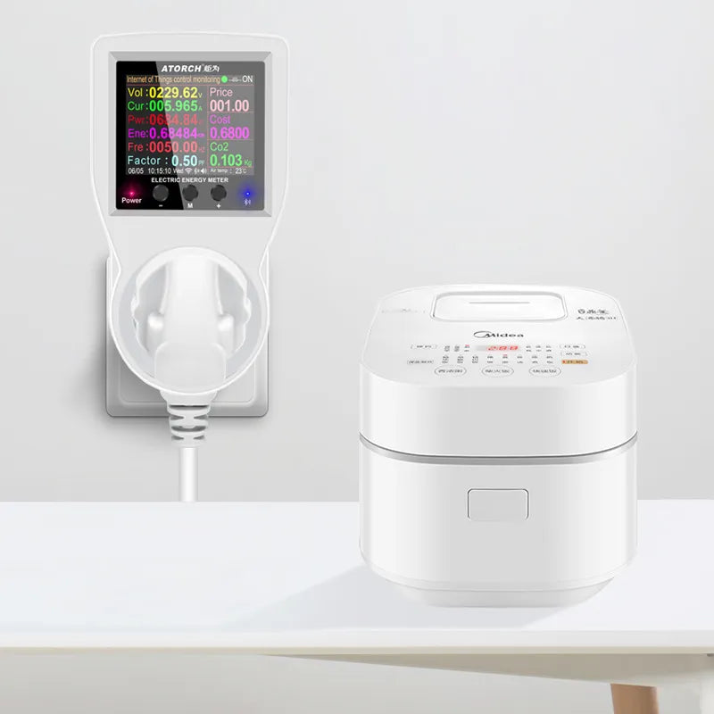 Wattímetro Voltímetro de Corrente Digital, Medidor de Energia AC, Testador de Tempo - ArmariaBr