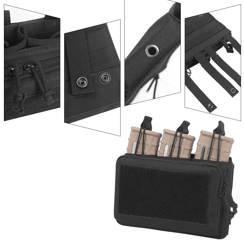 Porta-Carregadores Triplo Tático para 5.56 e 7.62