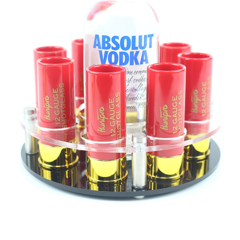 Conjunto de 8 Copinhos de Shot em Formato de Cartuchos Calibre 12 China