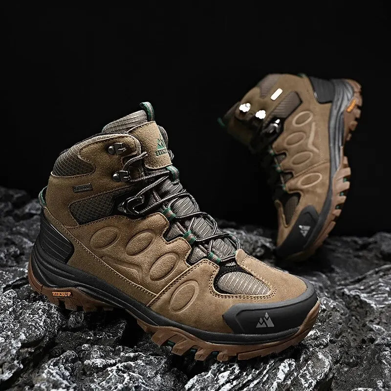 Botas HIKEUP de caminhada com cano alto, antiderrapantes