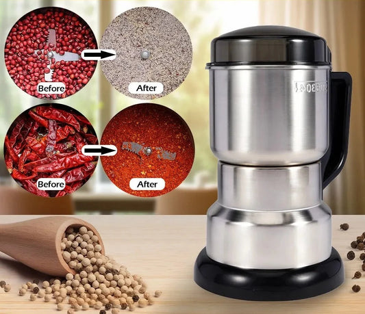 Moedor elétrico multifuncional de alta potência para café, cereais, nozes, feijões, especiarias, grãos ArmariaBr