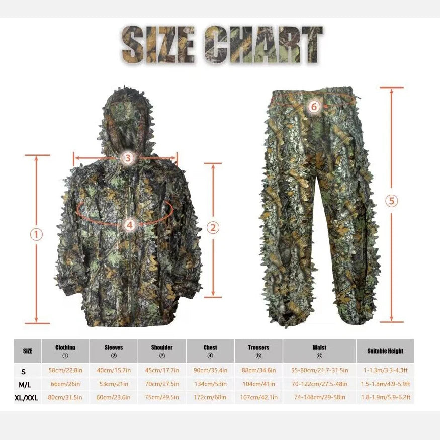 Traje Camuflado Completo para Caça 6 em 1