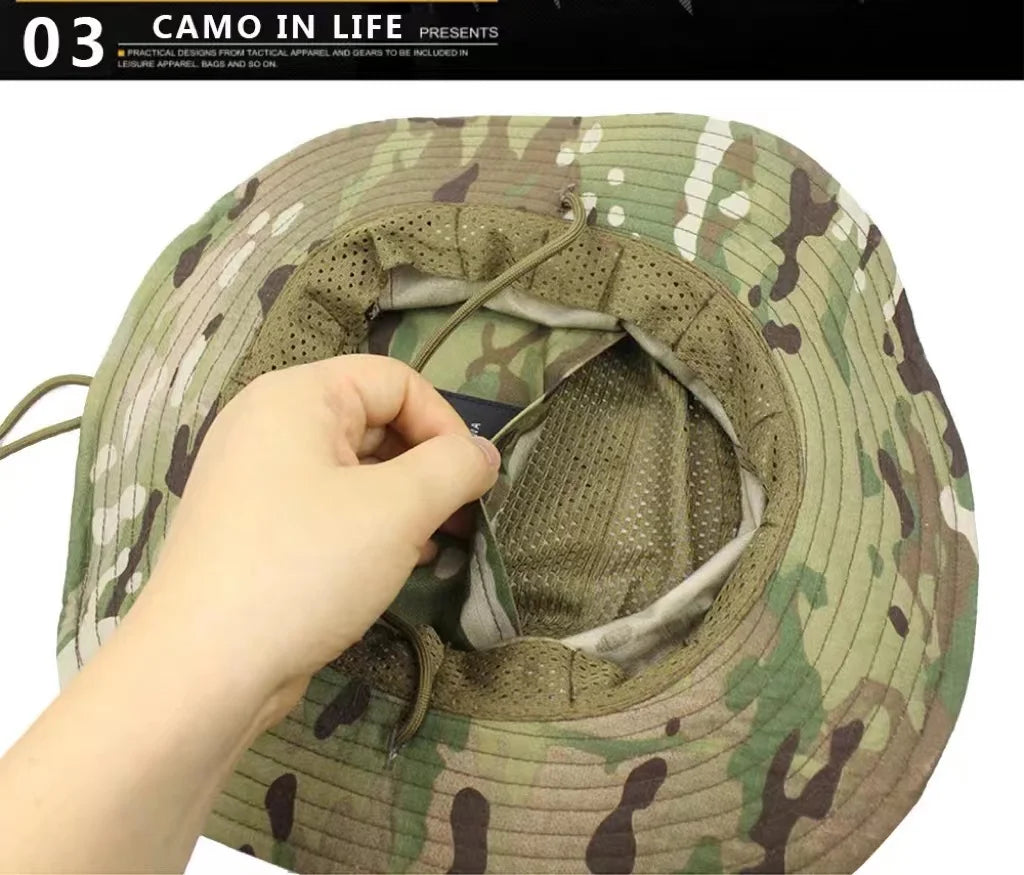 Chapéu camuflado para pesca e caminhada - Tamanho 60