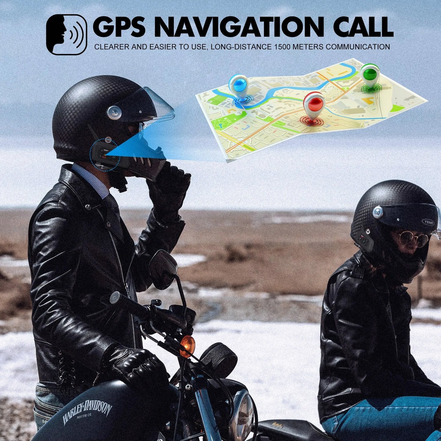 Intercomunicador Bluetooth para Capacete de Motocicleta com Alcance de 1200M XINOWY