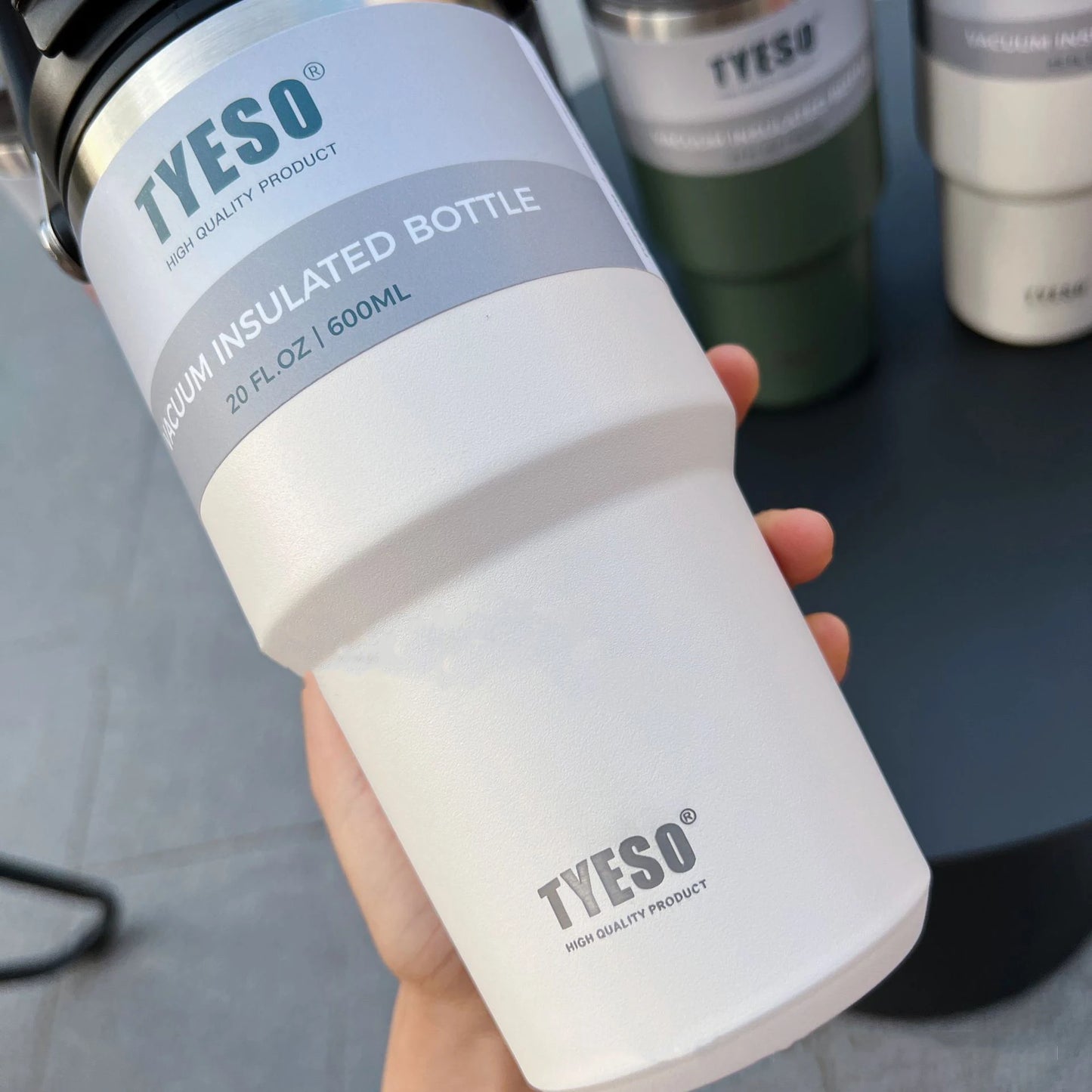 Garrafa térmica Tyeso em aço inoxidável dupla camada isolamento frio e quente