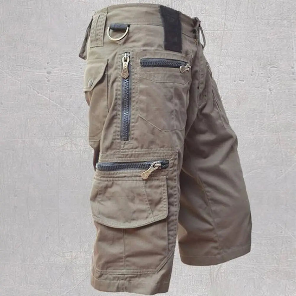 Bermuda tática masculina com bolsos múltiplos - ArmariaBr