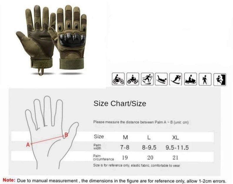 Luvas militares táticas