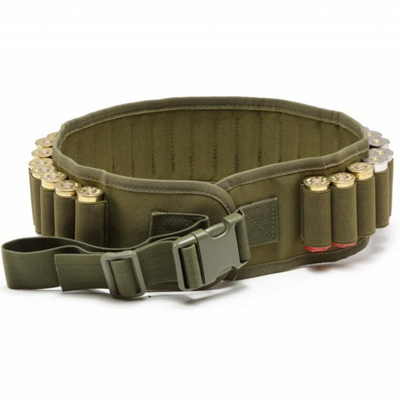 Cartucheira cinto e ombro para 27, 29 e 50 Cartuchos de Espingarda Calibre 12 Armaria