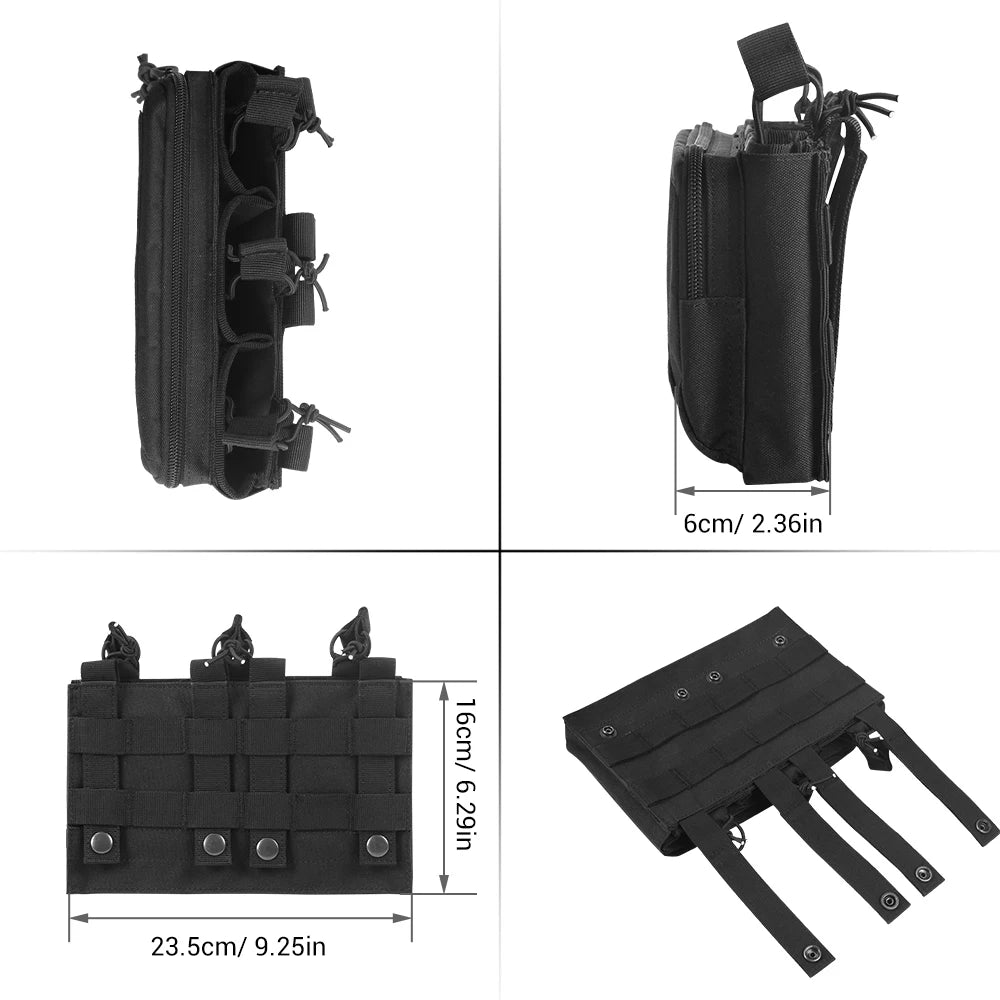 Porta-Carregadores Triplo Tático para 5.56 e 7.62