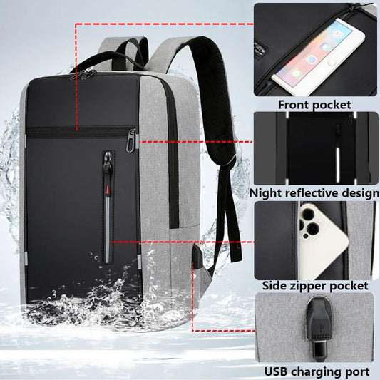 Mochila impermeável para laptop de 15,6"