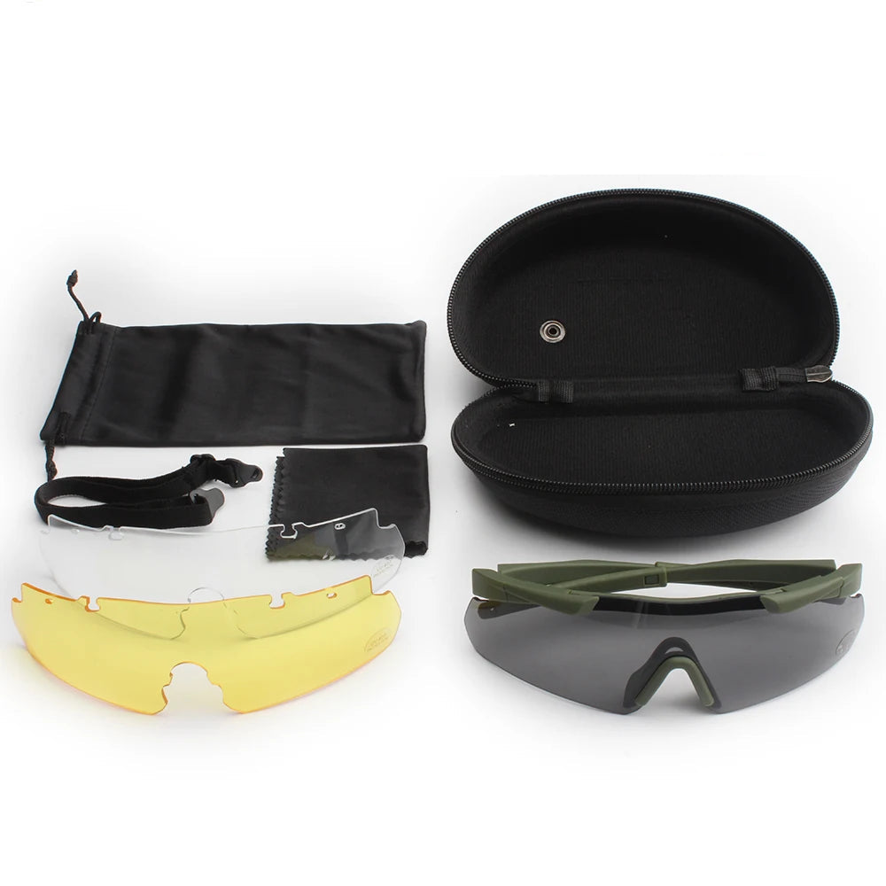 Óculos de Proteção JSJM com 3 Lentes HD