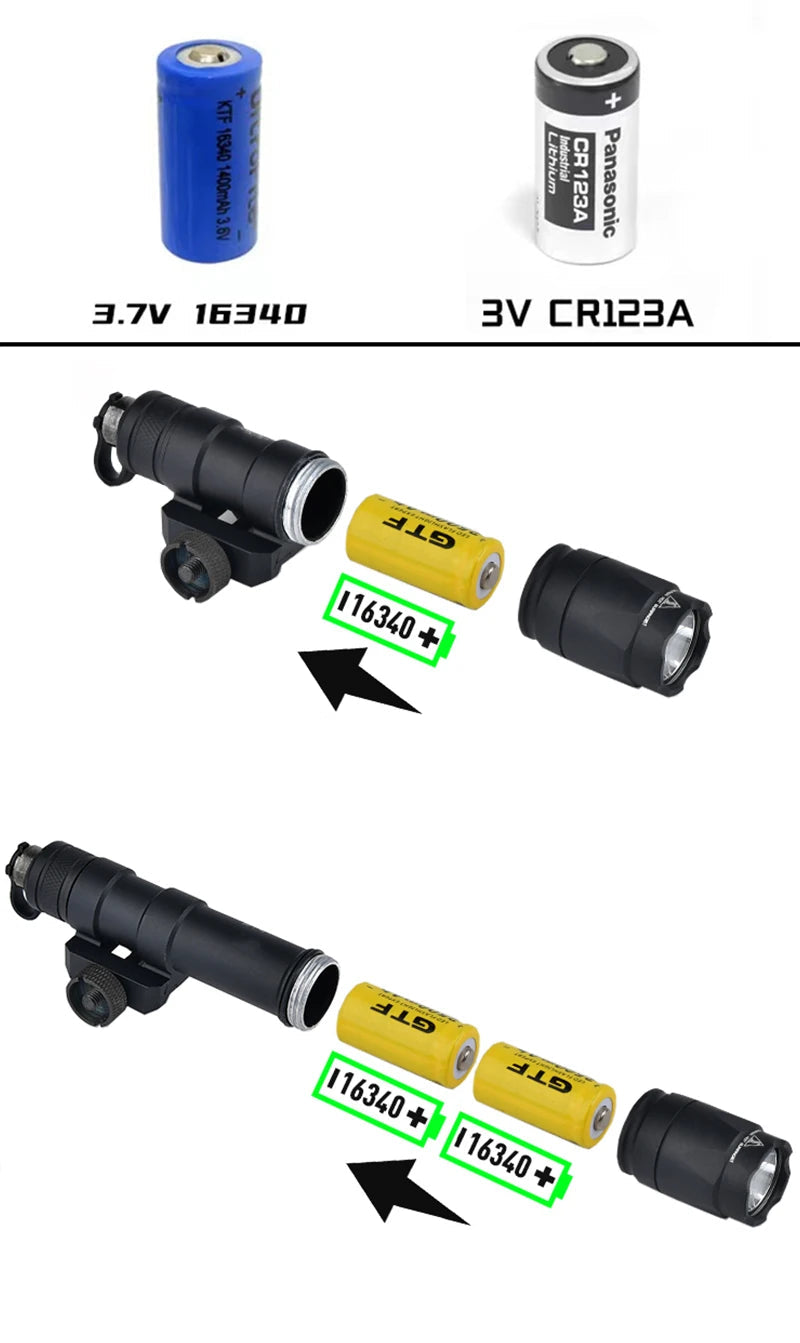 Lanterna tática Surefire SF M600 com interruptor AXON trilho Picatinny 20mm