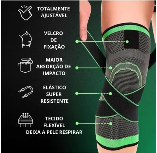 Compressão articular com tiras cruzadas. Tensor articular.