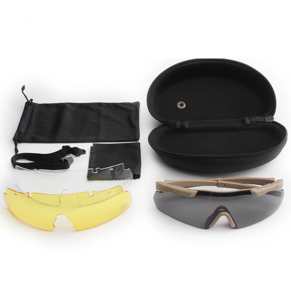 Óculos de Proteção JSJM com 3 Lentes HD