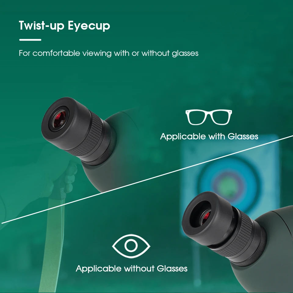 Luneta de espotagem Svbony SV28 com zoom potente de 70mm à prova d'água e tripé