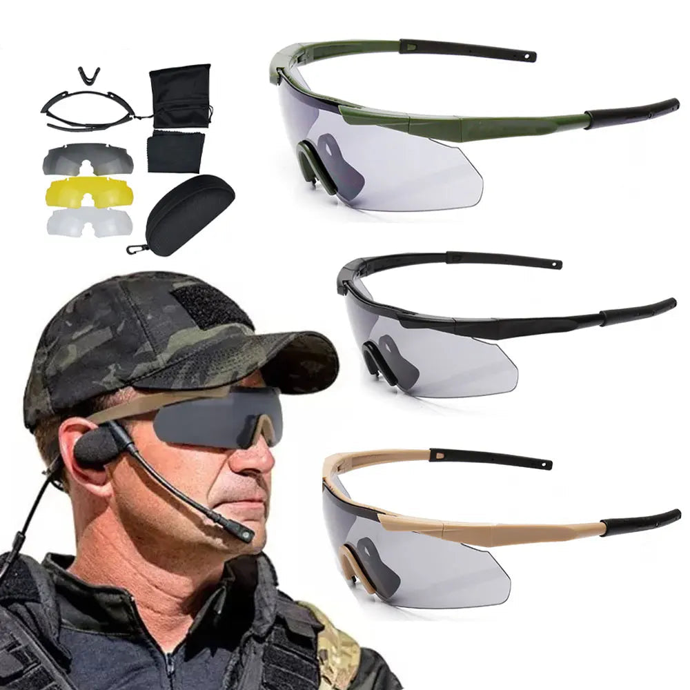 Óculos de Proteção JSJM com 3 Lentes HD
