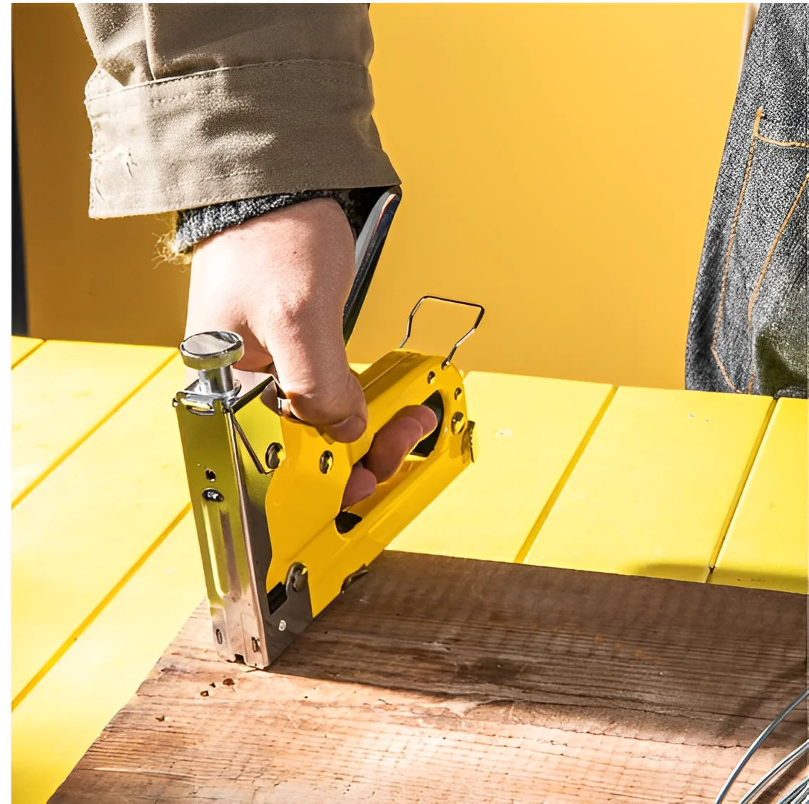 Grampeador tapeceiro profissional 3 em 1 com ajuste de pressão