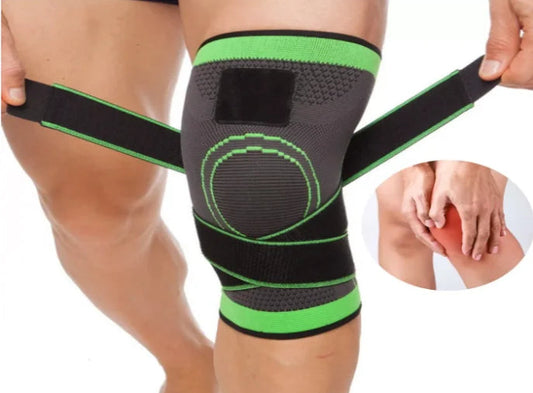 Compressão articular com tiras cruzadas. Tensor articular.