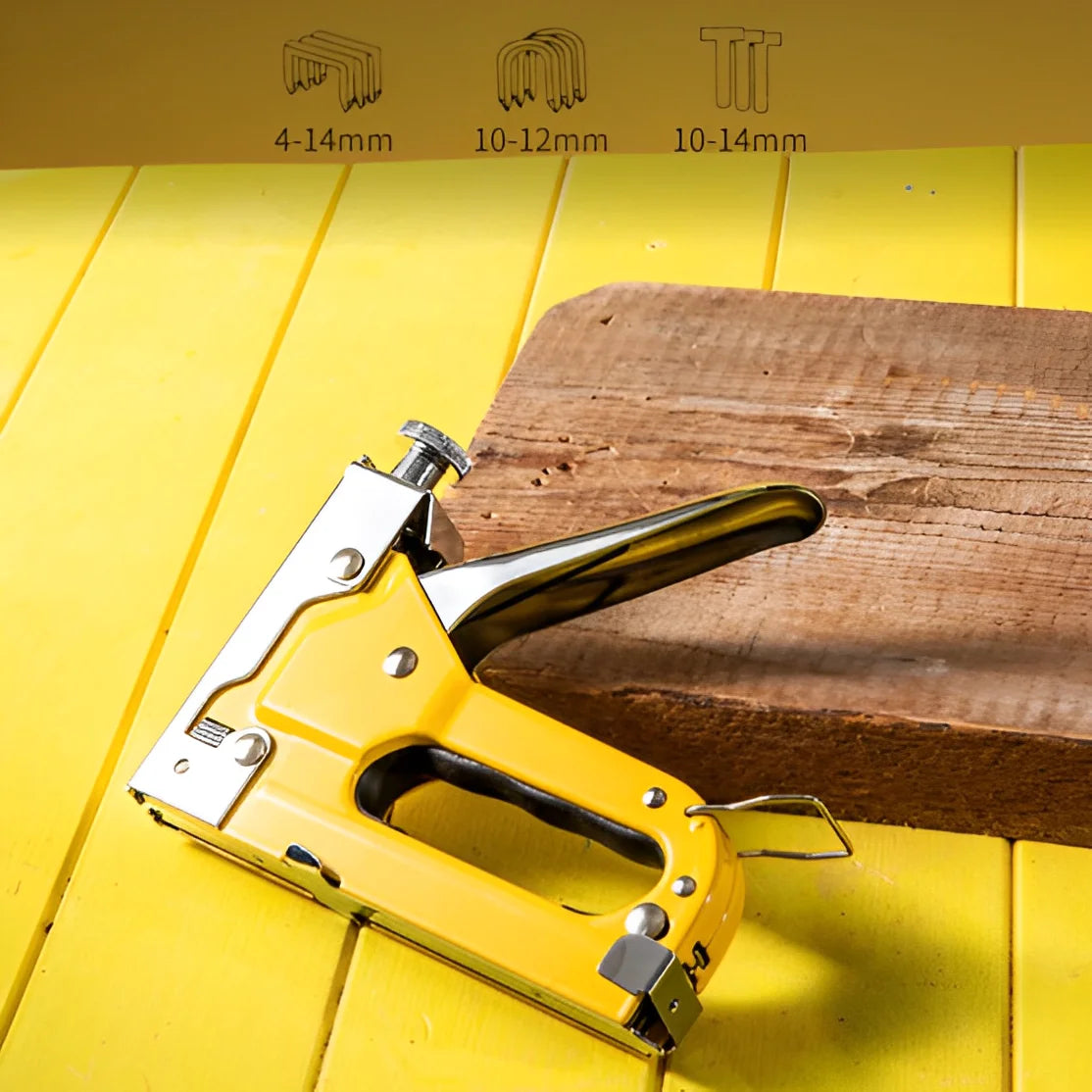 Grampeador tapeceiro profissional 3 em 1 com ajuste de pressão