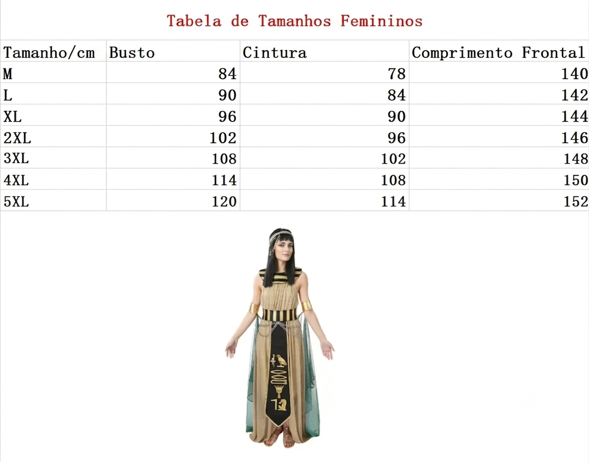 Fantasia Cosplay Faraó Égípcio