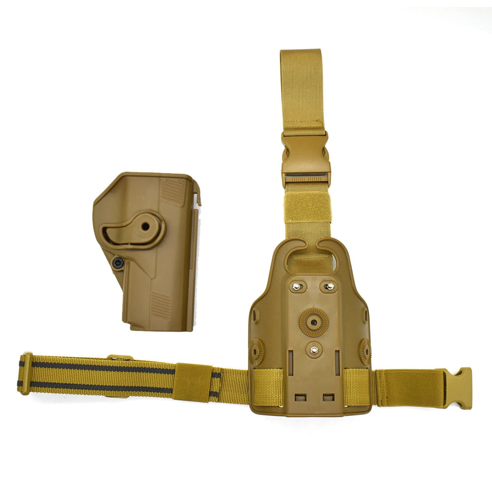 Coldre de Perna IMI para Pistola. Compatível com Glock 17, 19, Beretta M9, 92, 96, Colt 1911, Beretta PX4 Storm