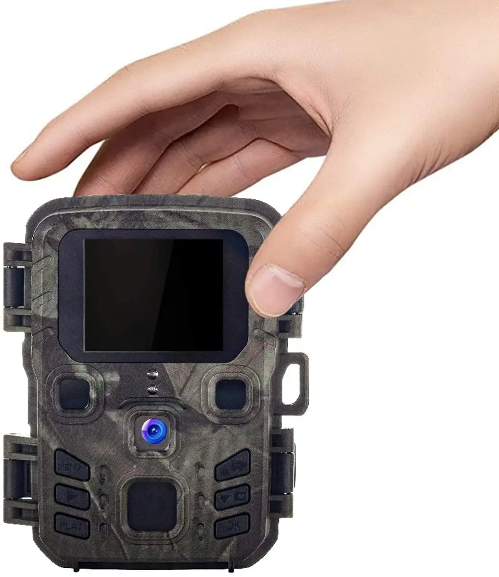 Câmera de trilha para caça 20MP 1080P para vida selvagem ao ar livre, com visão noturna, armadilha fotográfica Mini301