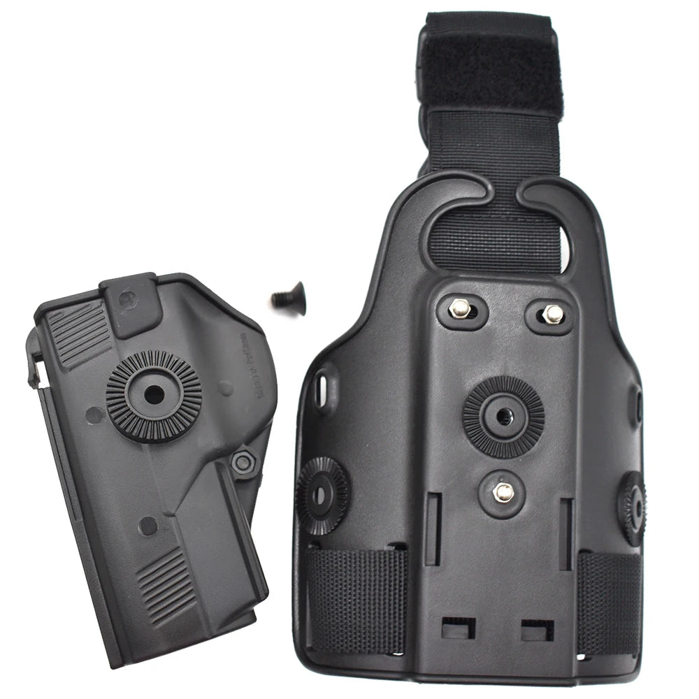 Coldre de Perna IMI para Pistola. Compatível com Glock 17, 19, Beretta M9, 92, 96, Colt 1911, Beretta PX4 Storm